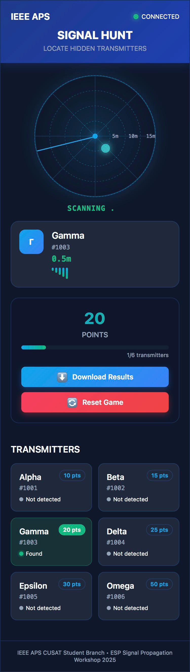 Signal Hunt Interface